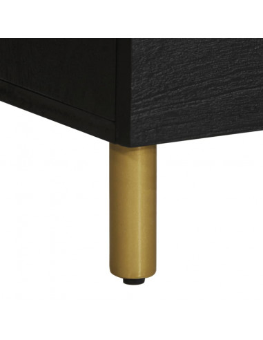 Credenza Nera 60x33x100 cm in Legno Multistrato