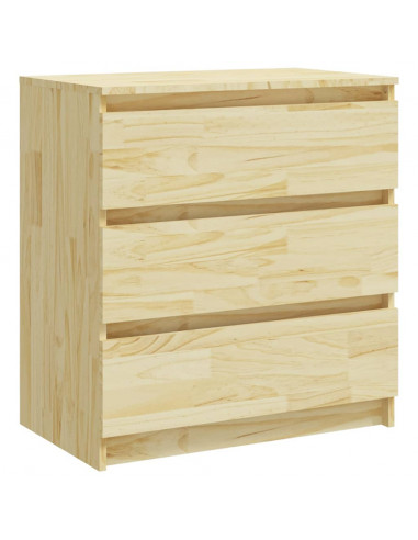 Comodino 60x36x64 cm in Legno Massello di Pino