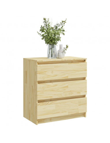 Comodino 60x36x64 cm in Legno Massello di Pino