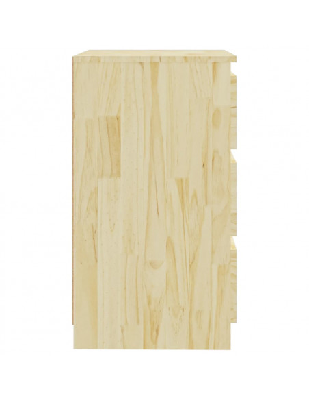 Comodino 60x36x64 cm in Legno Massello di Pino