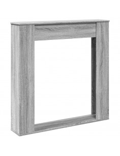 Cornice per Camino Grigio Sonoma 100x20x100 cm in Truciolato 2