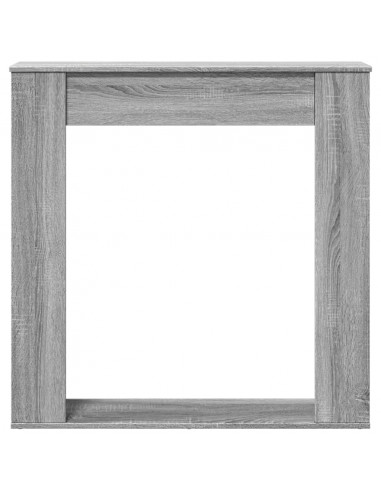 Cornice per Camino Grigio Sonoma 100x20x100 cm in Truciolato