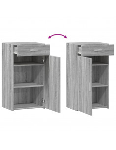 Credenza Grigio Sonoma 50x42,5x93 cm in Legno Multistrato 2