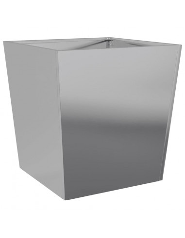 Fioriere da Giardino 2 pz 50x50x50 cm in Acciaio Zincato