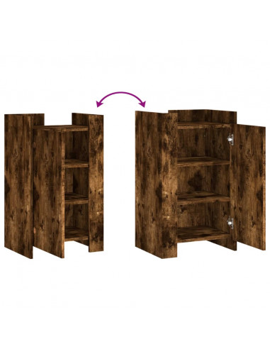 Credenza Rovere Fumo 45x35x75 cm in Legno Multistrato