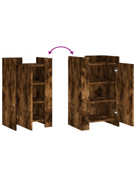 Credenza Rovere Fumo 45x35x75 cm in Legno Multistrato