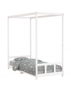 Giroletto per Bambini Bianco 90x200cm in Legno Massello di Pino 2