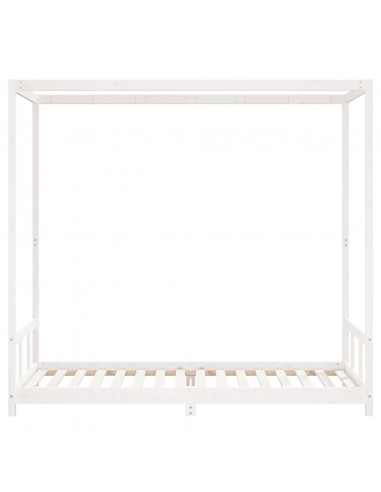 Giroletto per Bambini Bianco 90x200cm in Legno Massello di Pino