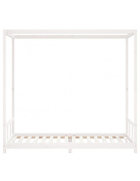 Giroletto per Bambini Bianco 90x200cm in Legno Massello di Pino