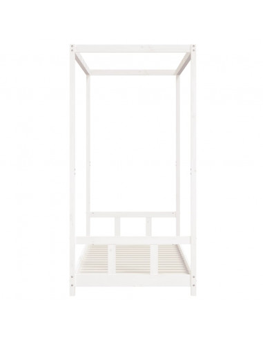 Giroletto per Bambini Bianco 90x200cm in Legno Massello di Pino