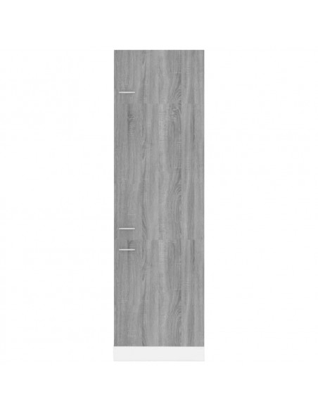 Armadio per Frigo Grigio Sonoma 60x57x207 cm Legno Multistrato