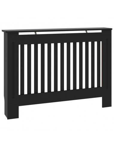 Copertura per Radiatore Nera 112x19x81,5 cm in MDF