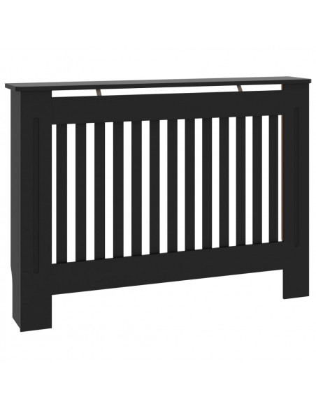 Copertura per Radiatore Nera 112x19x81,5 cm in MDF