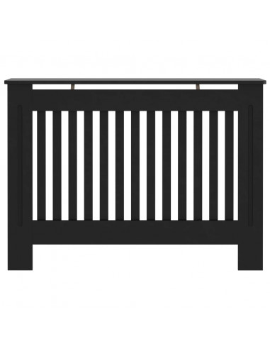 Copertura per Radiatore Nera 112x19x81,5 cm in MDF
