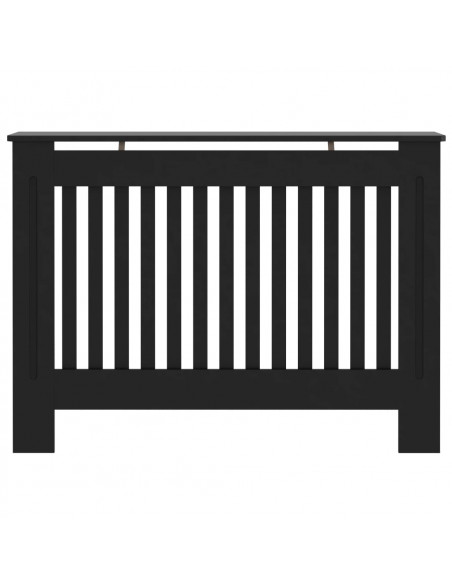 Copertura per Radiatore Nera 112x19x81,5 cm in MDF