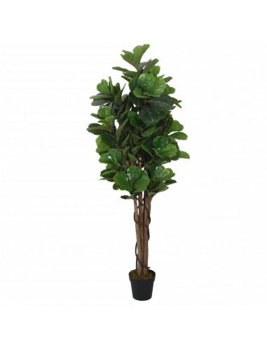Albero Ficus Lyrata 134 Foglie 120 cm Verde