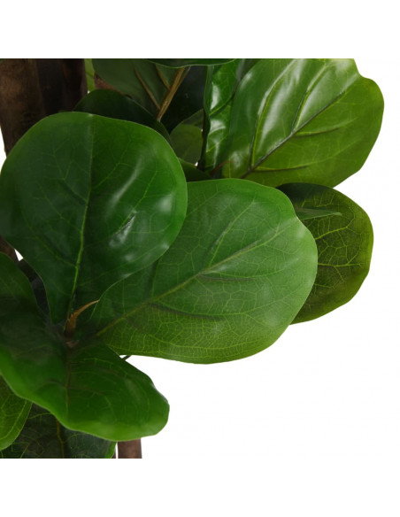 Albero Ficus Lyrata 134 Foglie 120 cm Verde