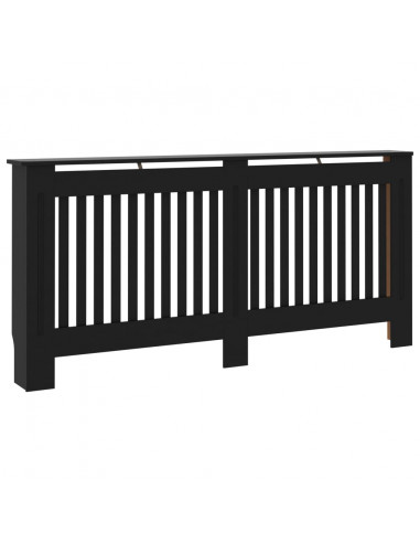 Copertura per Radiatore Nera 172x19x81,5 cm in MDF