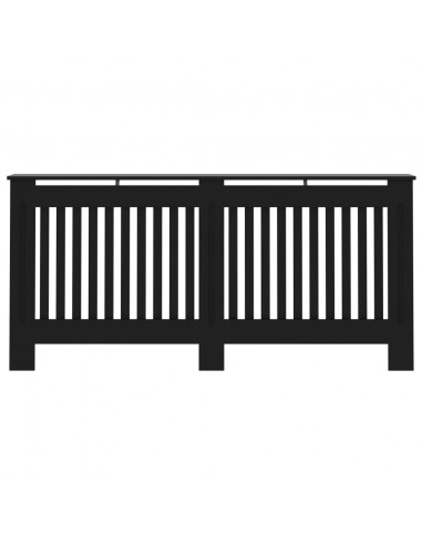 Copertura per Radiatore Nera 172x19x81,5 cm in MDF