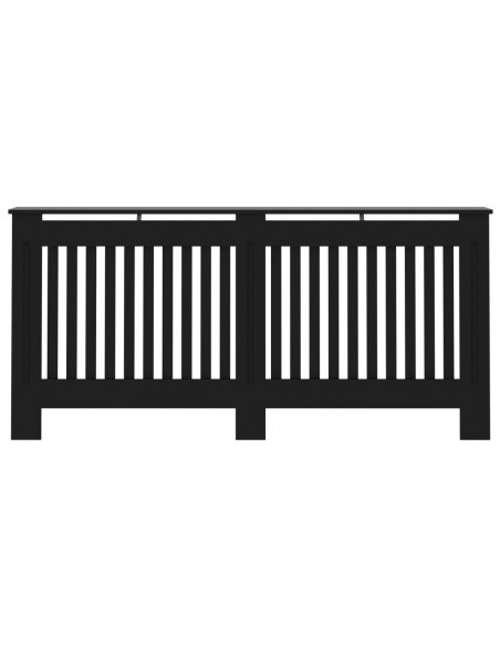 Copertura per Radiatore Nera 172x19x81,5 cm in MDF