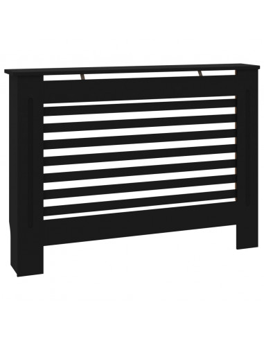 Copertura per Radiatore Nera 112x19x81,5 cm in MDF