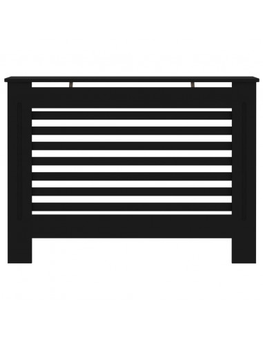 Copertura per Radiatore Nera 112x19x81,5 cm in MDF