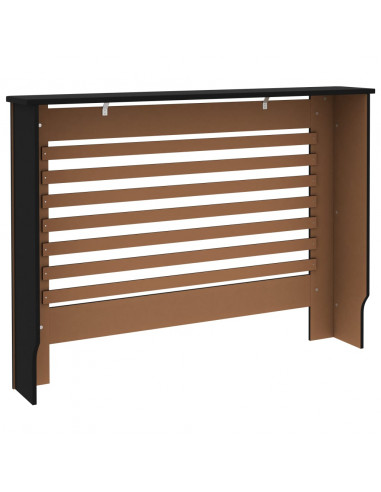Copertura per Radiatore Nera 112x19x81,5 cm in MDF