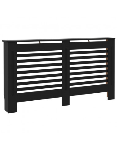 Copertura per Radiatore Nera 152x19x81,5 cm in MDF