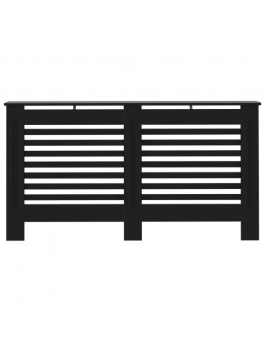 Copertura per Radiatore Nera 152x19x81,5 cm in MDF