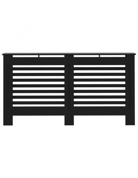 Copertura per Radiatore Nera 152x19x81,5 cm in MDF
