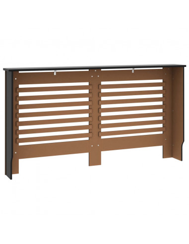 Copertura per Radiatore Nera 152x19x81,5 cm in MDF