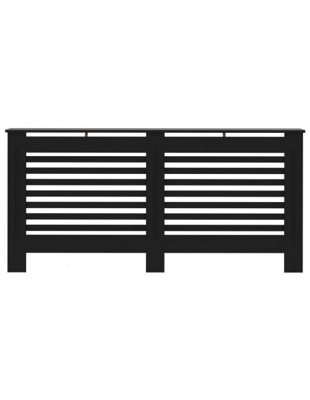 Copertura per Radiatore Nera 172x19x81,5 cm in MDF