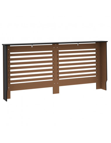 Copertura per Radiatore Nera 172x19x81,5 cm in MDF