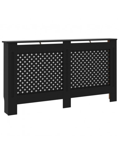 Copertura per Radiatore Nera 152x19x81 cm in MDF