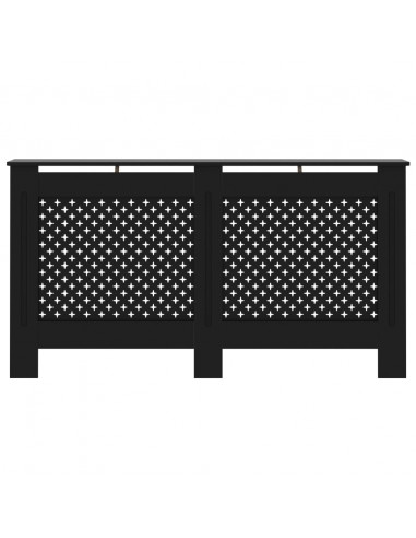 Copertura per Radiatore Nera 152x19x81 cm in MDF