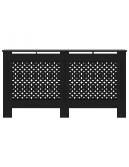 Copertura per Radiatore Nera 152x19x81 cm in MDF