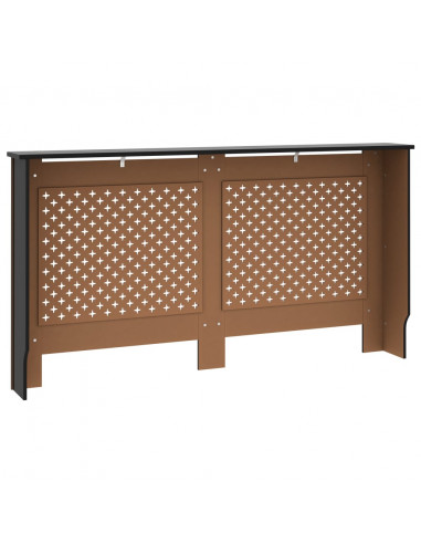Copertura per Radiatore Nera 152x19x81 cm in MDF