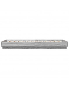 Giroletto con LED Grigio Sonoma 90x200 cm 2