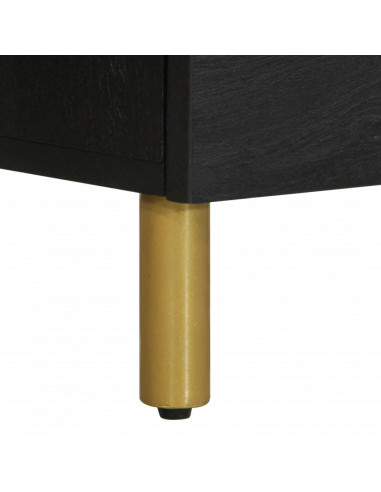 Comodino Nero 50x33x62 cm in Legno Multistrato