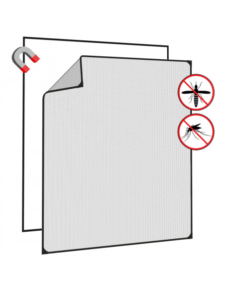 Zanzariera Magnetica per Finestre Antracite 120x140 cm