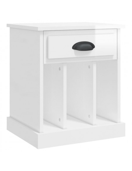 Comodino Bianco Lucido 43x36x50 cm