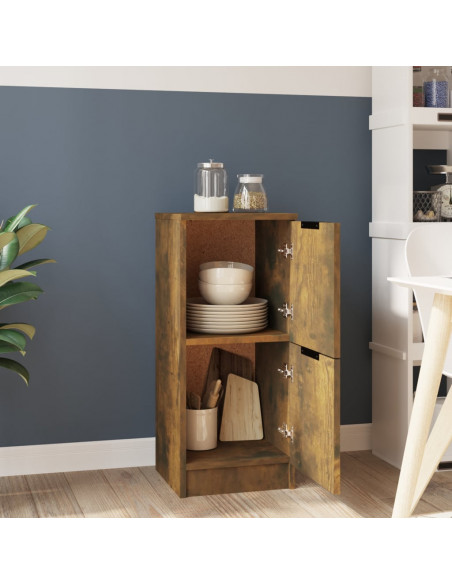 Credenza Rovere Fumo 30x30x70 cm in Legno Multistrato