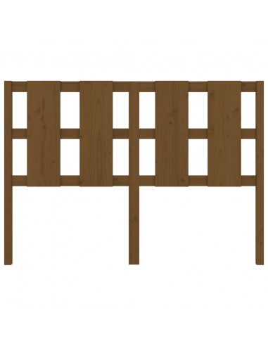 Testiera Letto Miele 145,5x4x100 cm in Legno Massello di Pino