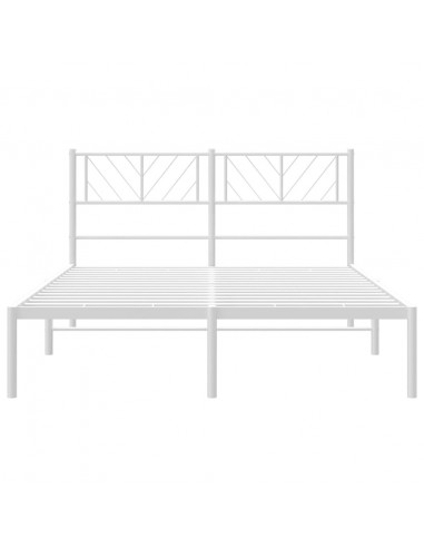 Giroletto con Testiera Metallo Bianco 135x190 cm