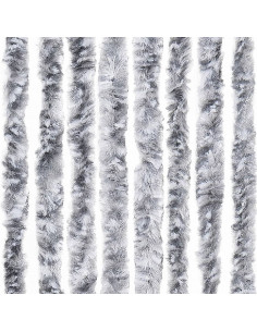 Zanzariera Bianca e Grigia 56x185 cm Ciniglia