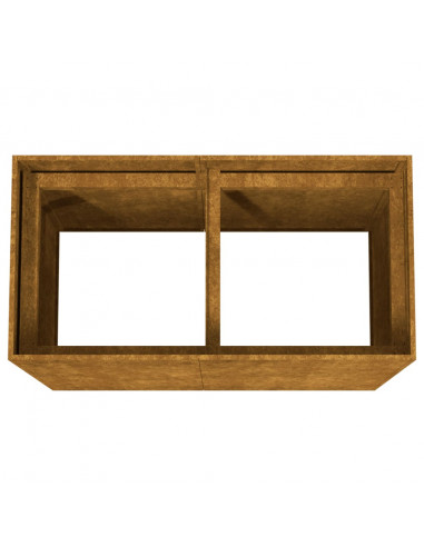 Fioriera 80x40x80 cm in Acciaio Corten