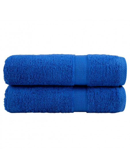 Asciugamani per Sauna 2 pz Blu 50x100 cm 600gsm 100% Cotone