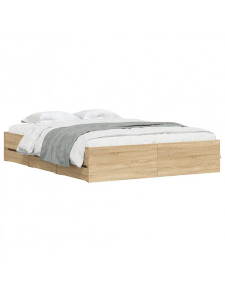 Giroletto Cassetti Rovere Sonoma 140x200 cm Legno Multistrato