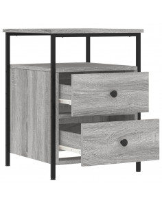 Comodini 2 pz Grigio Sonoma 44x45x60 cm in Legno Multistrato 2