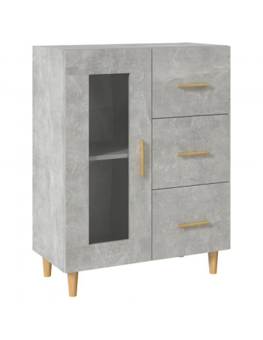 Credenza Grigio Cemento 69,5x34x90 cm in Legno Multistrato